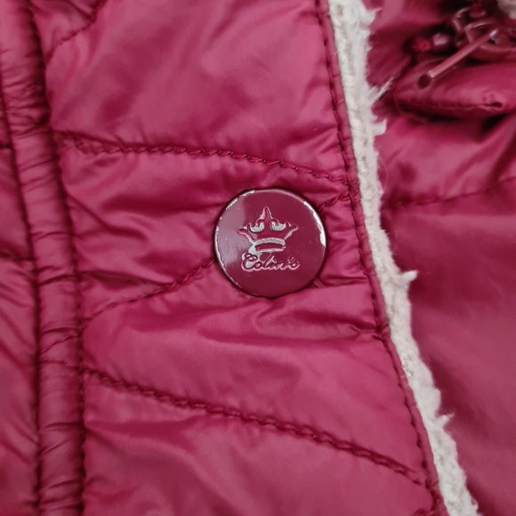 COLINS dark red sleeveless vest lightweight warm down and feather filling size M - Picture 6 of 8